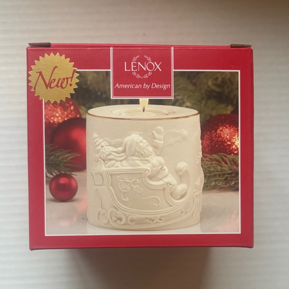 Lenox Festive Cream Candle Holder
